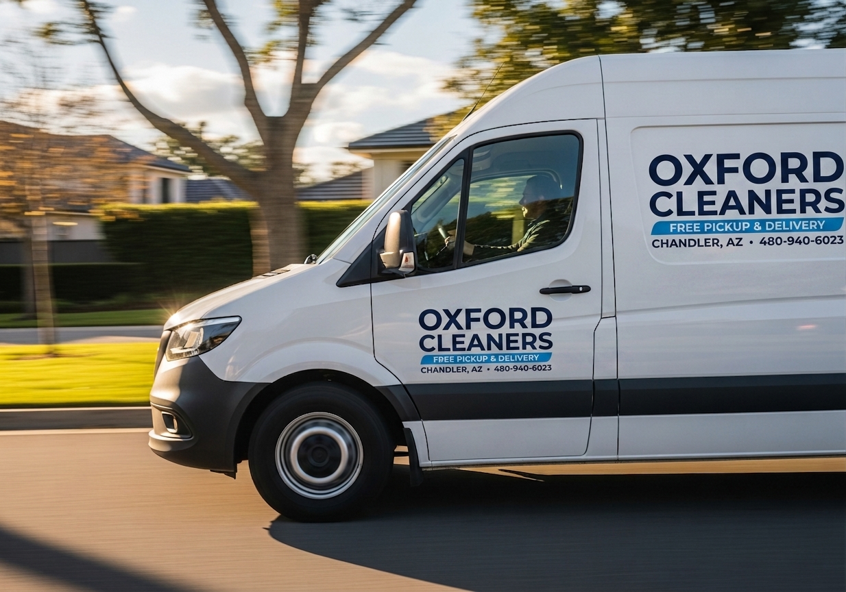 Oxford Cleaners branded delivery van